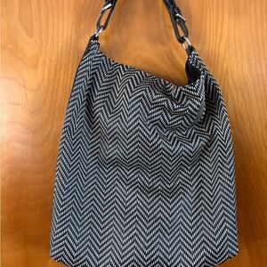 Elegant Black and White Hobo Bag